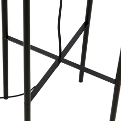 QAZQA Design Stehleuchte mit Samtschirm taupe/gold - Rich