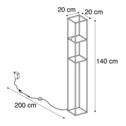 Paul Neuhaus Design Stehleuchte schwarz inkl. LED mit Touchdimmer - Jitske