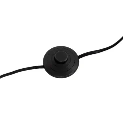 QAZQA Design Stehleuchte schwarz mit Rauchglas - Kuppel