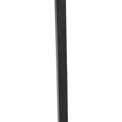 QAZQA Design Stehleuchte schwarz mit Rauchglas - Qara