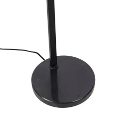 QAZQA Design Stehleuchte schwarz mit Rauchglas - Qara