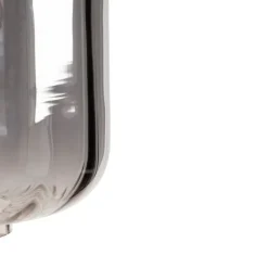 QAZQA Design Stehleuchte schwarz mit Rauchglas - Qara