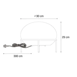 QAZQA Design Tischleuchte für den Außenbereich schwarz - Jannie