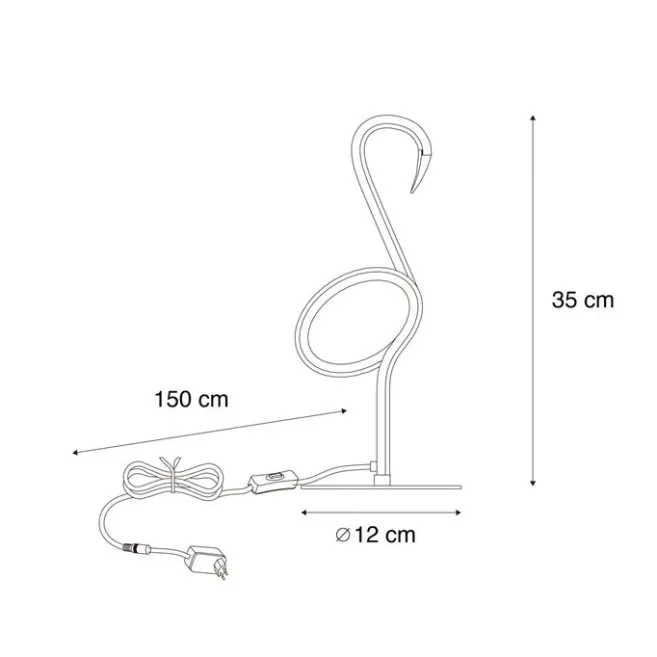 Trio Leuchten Design Tischleuchte Schwarz inkl. LED - Ingo
