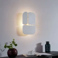 QAZQA Design Wall Lamp White 3-Lights - Planes