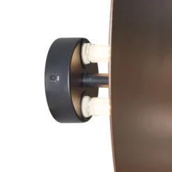 QAZQA Design Wandleuchte Bronze Organisch 32cm 2-flammig - Pulley