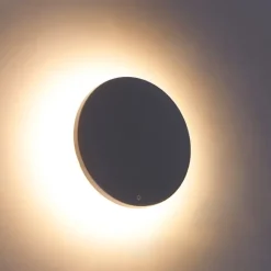 QAZQA Design Wandleuchte grau 16,5 cm inkl. LED - Skyf