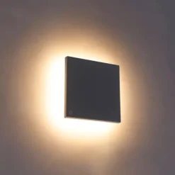 QAZQA Design Wandleuchte Graualuminium 15 cm inkl. LED 9W - Skyf