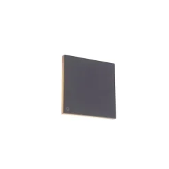 QAZQA Design Wandleuchte Graualuminium 15 cm inkl. LED 9W - Skyf