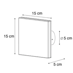 QAZQA Design Wandleuchte Graualuminium 15 cm inkl. LED 9W - Skyf