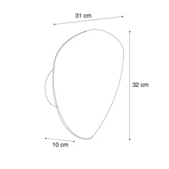 QAZQA Design Wandleuchte Grün Organisch 32cm 2-Lichter - Pulley