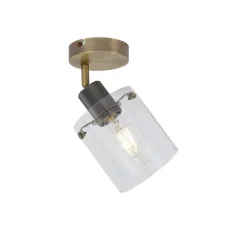 QAZQA Design Wandstrahler Bronze mit Klarglas - Domo