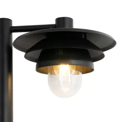 QAZQA Design-Außenpoller schwarz 100 cm IP44 - Morty