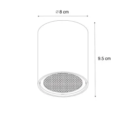 QAZQA Design-Aufbaustrahler Gold GU10 50mm - Tubo Honey