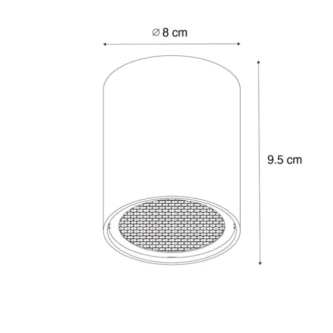 QAZQA Design-Aufbaustrahler Gold GU10 50mm - Tubo Honey