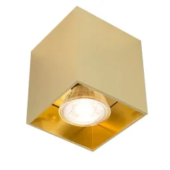 QAZQA Design-Aufbaustrahler Gold GU10 50mm - Qubo