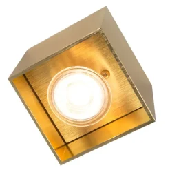 QAZQA Design-Aufbaustrahler Gold GU10 50mm - Qubo