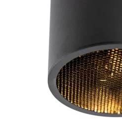 QAZQA Design-Aufbaustrahler schwarz GU10 111mm - Impact Honey