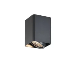 QAZQA Design-Aufbaustrahler Schwarz GU10 70mm Dreh- und Kippbar - Vox