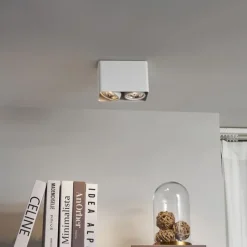 QAZQA Design-Aufbaustrahler weiß GU10 70mm 2-flammig dreh- und schwenkbar - Vox