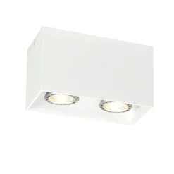 QAZQA Design-Aufbaustrahler weiß 2-flammig GU10 50mm - Qubo