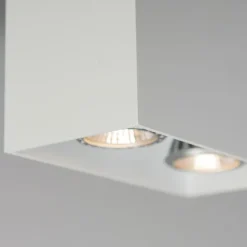 QAZQA Design-Aufbaustrahler weiß 2-flammig GU10 50mm - Qubo