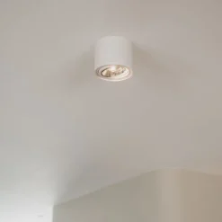 QAZQA Design-Aufbaustrahler weiß GU10 111mm - Impact