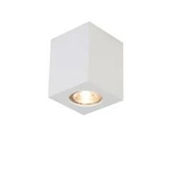 QAZQA Design-Aufbaustrahler weiß GU10 50mm - Quba 2