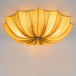 Kinder QAZQA Design-Deckenlampe Gold Silk 52 cm 3-flammig - Plu
