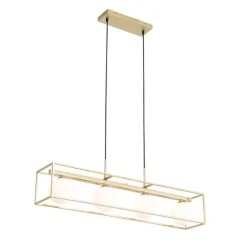 QAZQA Design-Deckenleuchte Gold mit weißen 4-Lichtern - Aniek