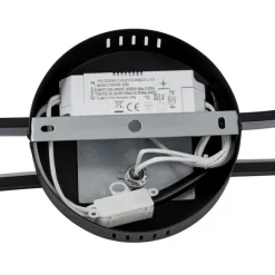 QAZQA Design-Deckenleuchte matt schwarz 65 cm 3-Stufen-Dimmbar 2-flammig - Pepe