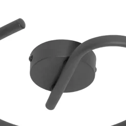 QAZQA Design-Deckenleuchte Schwarz mit Gold 3-flammig rund - Noud