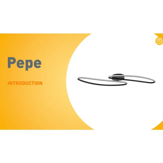 QAZQA Design-Deckenleuchte Schwarz 100cm inkl. LED 3-Stufen-Dimmbar 2-flammig - Pepe