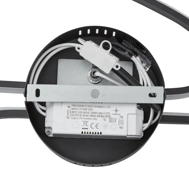 QAZQA Design-Deckenleuchte Schwarz 100cm inkl. LED 3-Stufen-Dimmbar 2-flammig - Pepe