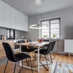 Paul Neuhaus Design-Hängelampe Aluminium inkl. LED Dimmbar Easylift - Hoop