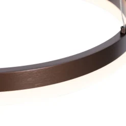 QAZQA Design-Hängelampe Bronze 40 cm inkl. LED 3-stufig dimmbar - Anello