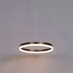 QAZQA Design-Hängelampe Bronze 40 cm inkl. LED 3-stufig dimmbar - Anello