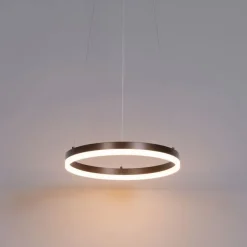 QAZQA Design-Hängelampe Bronze 40 cm inkl. LED 3-stufig dimmbar - Anello