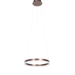 QAZQA Design-Hängelampe Bronze 40 cm inkl. LED 3-stufig dimmbar - Anello