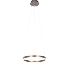 QAZQA Design-Hängelampe Bronze 40 cm inkl. LED 3-stufig dimmbar - Anello