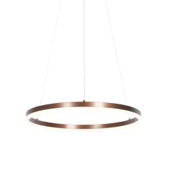 QAZQA Design-Hängelampe Bronze 60 cm inkl. LED 3-stufig dimmbar - Anello