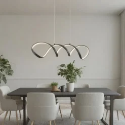 QAZQA Design-Hängelampe schwarz 100 cm inkl. LED 3-Stufen-Dimmbar – Wokkel