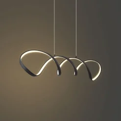 QAZQA Design-Hängelampe schwarz 100 cm inkl. LED 3-Stufen-Dimmbar – Wokkel