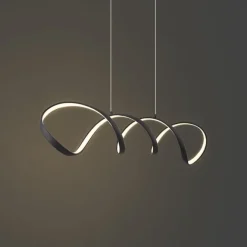 QAZQA Design-Hängelampe schwarz 100 cm inkl. LED 3-Stufen-Dimmbar – Wokkel