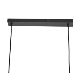 QAZQA Design-Hängelampe schwarz mit Regenbogen-Glas rechteckig 3-flammig - Mallon