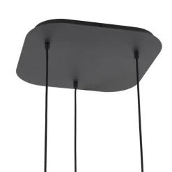 QAZQA Design-Hängelampe schwarz mit Rauchglas 3-flammig - Gus