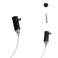 QAZQA Design-Hängelampe schwarz mit Goldglas 2-flammig - Bliss