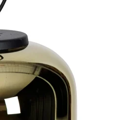 QAZQA Design-Hängelampe schwarz mit Goldglas 2-flammig - Bliss