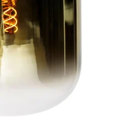 QAZQA Design-Hängelampe schwarz mit Goldglas 2-flammig - Bliss