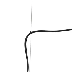 QAZQA Design-Hängelampe schwarz mit Goldglas 2-flammig - Bliss